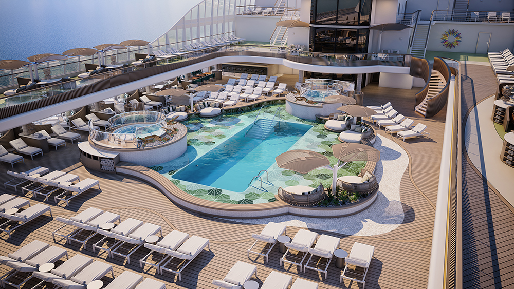 Pool deck of the Oceania Vista