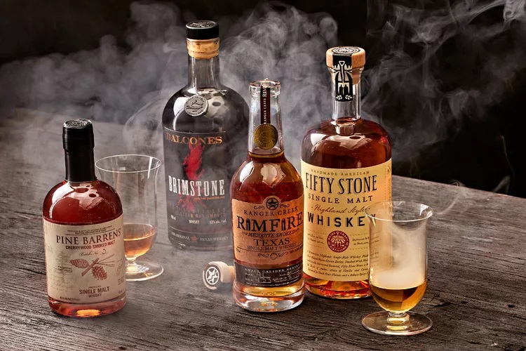 different peated whiskey brands